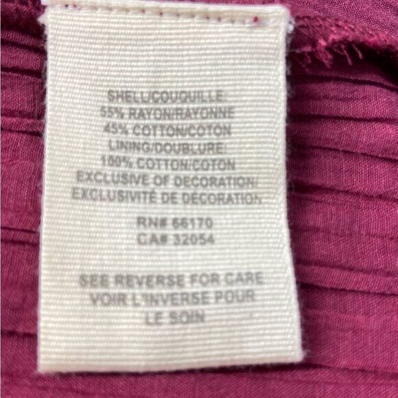 Free People Burgundy Skater Skirt With Sequin Trim Size Large - Picture 8 of 8